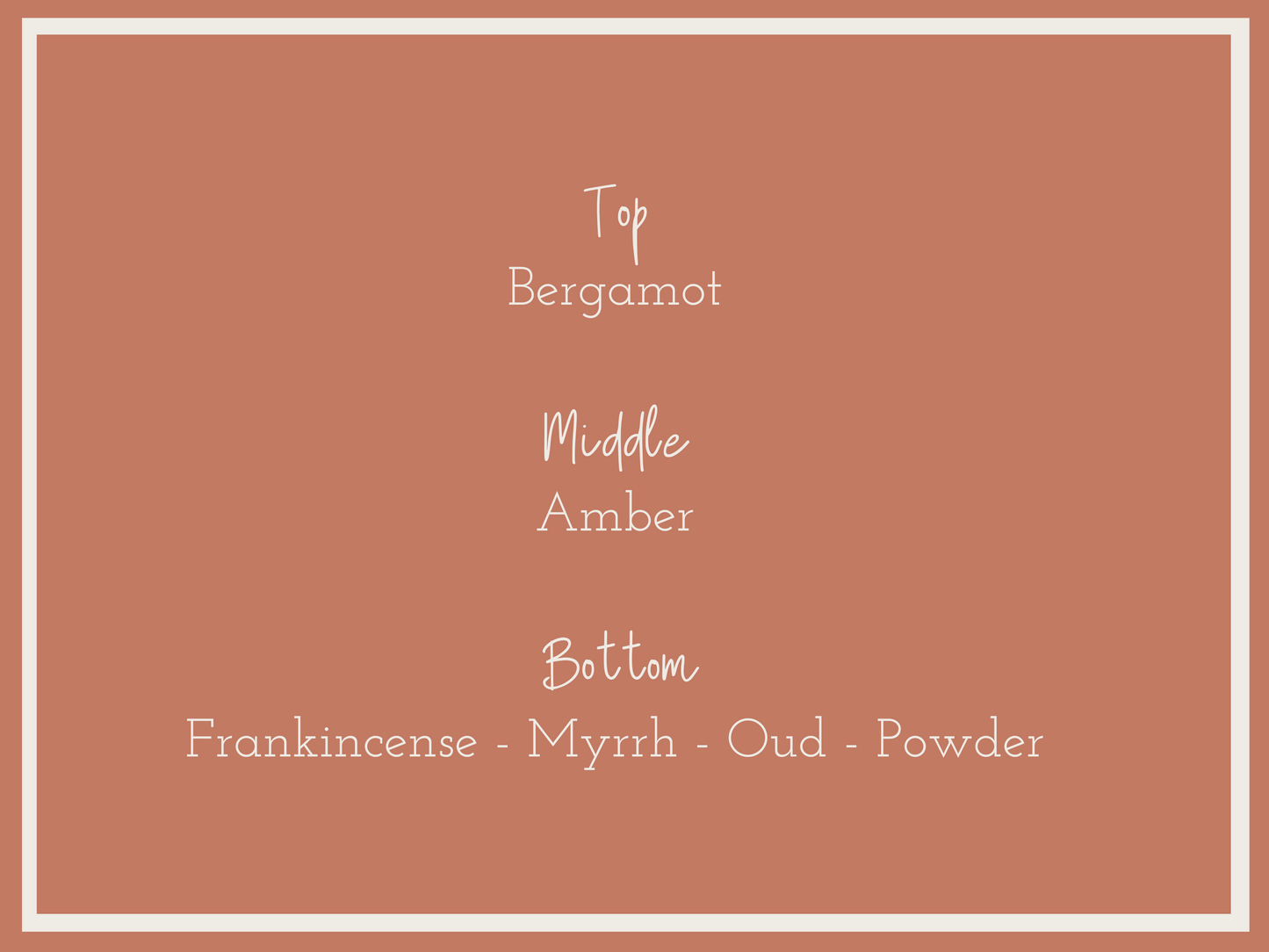 Frankincense Myrrh Fragrance Notes