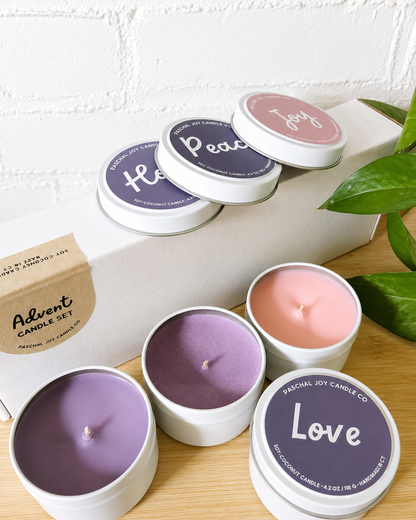 Advent Candle Set - 6oz Tins