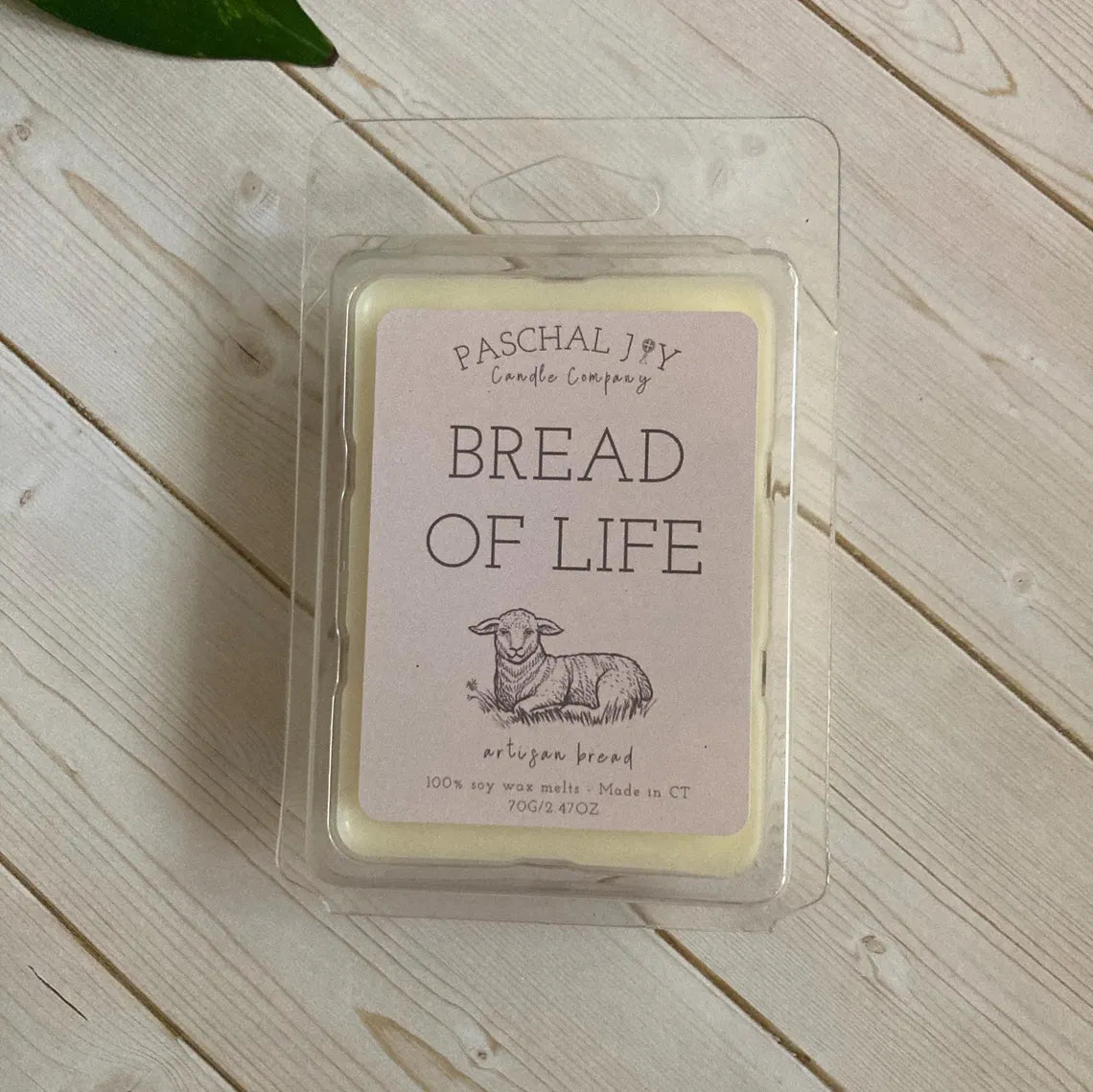 Bread of Life Wax Melts on wood background