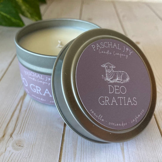 Deo Gratias Candle Tin 2