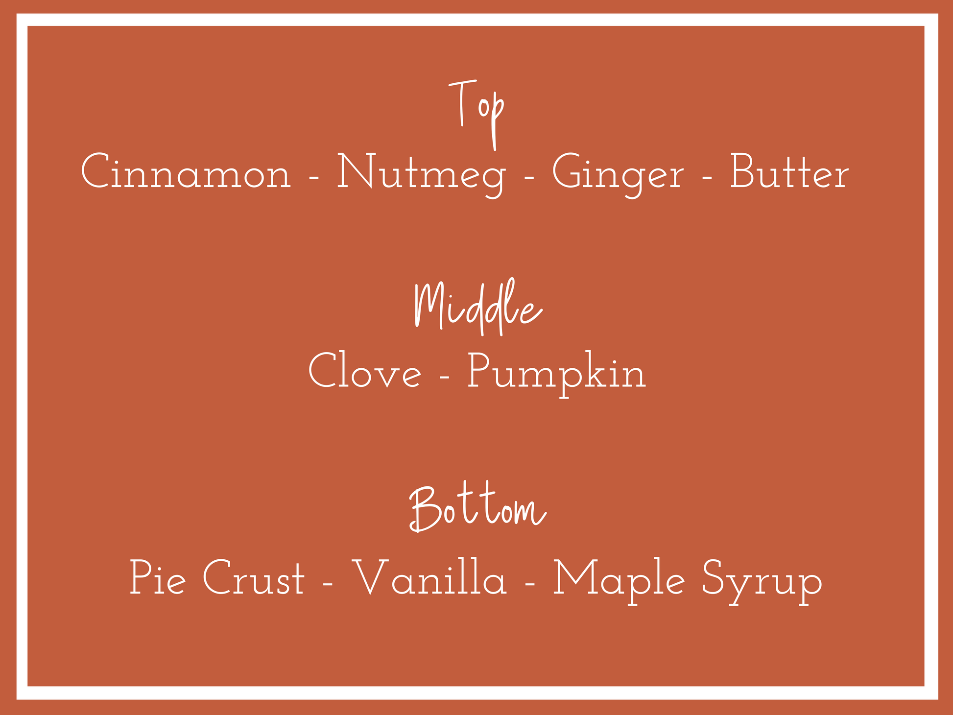 Grace Pumpkin Pie Spice Scent description