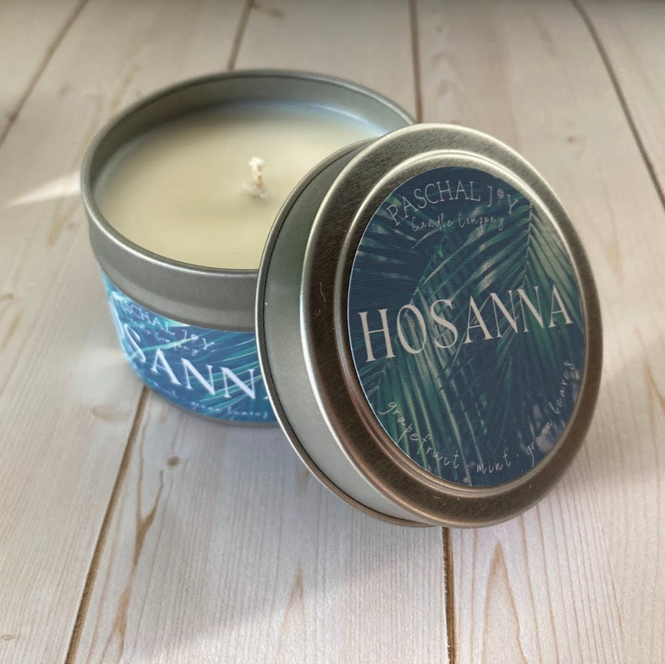 Hosanna Mini Candle Tin