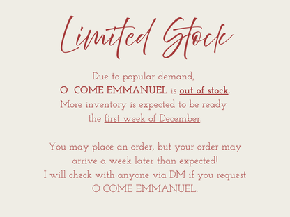 O Come Emmanuel Wax Melts