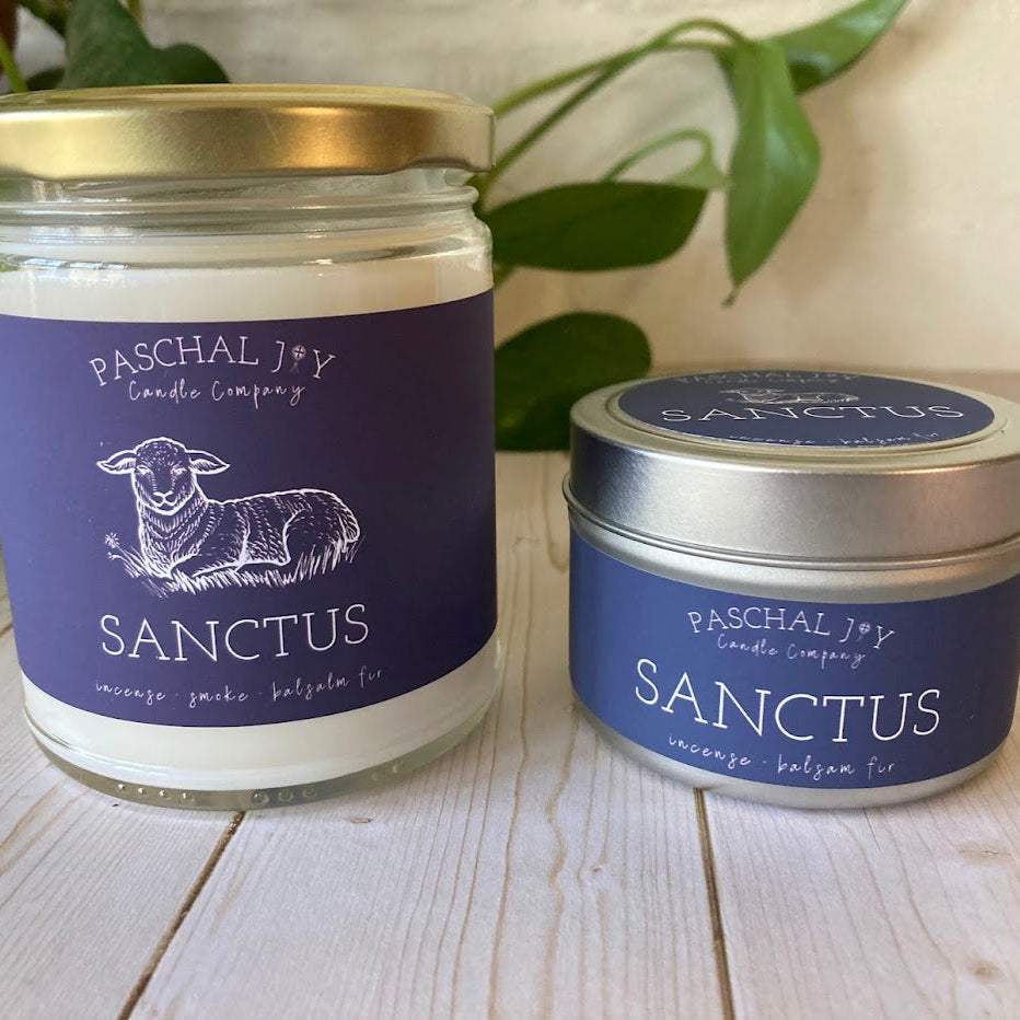Sanctus Candles Large and Mini Tin