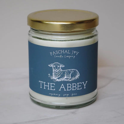 The Abbey Candle Jar  on grey background