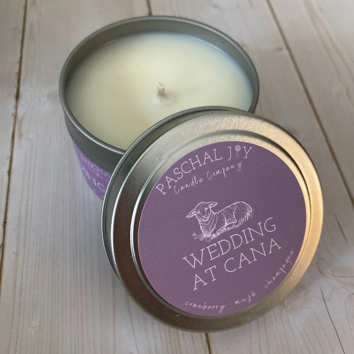 Wedding At Cana Tin Candle